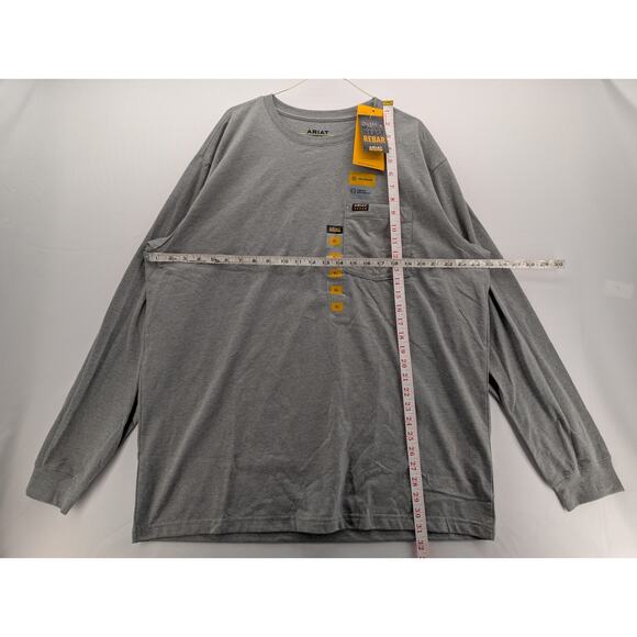 NWT Ariat Rebar Cotton Strong Standard Pocket T-Shirt in Heather Grey size XL - Picture 7 of 7